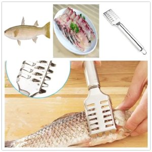 Fast Cleaning Fish Skin Scraper - Silver