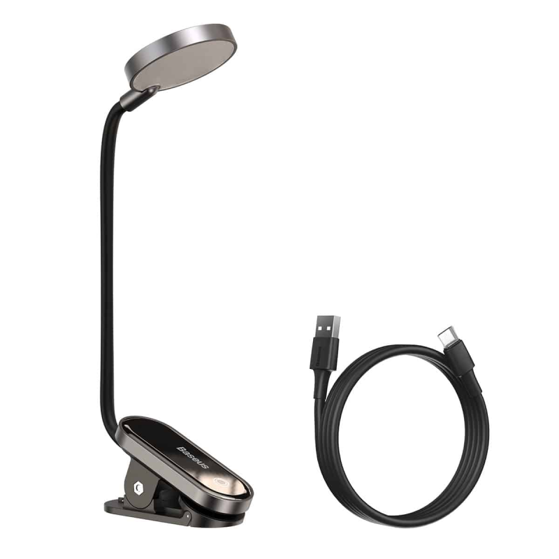 Baseus Comfort Reading Mini Clip Lamp (DGRAD-0G)-Dark Gray